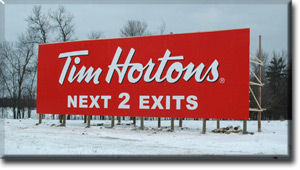 Tim Hortons, Renfrew, Ontario - 24'x60' Crezon Billboard